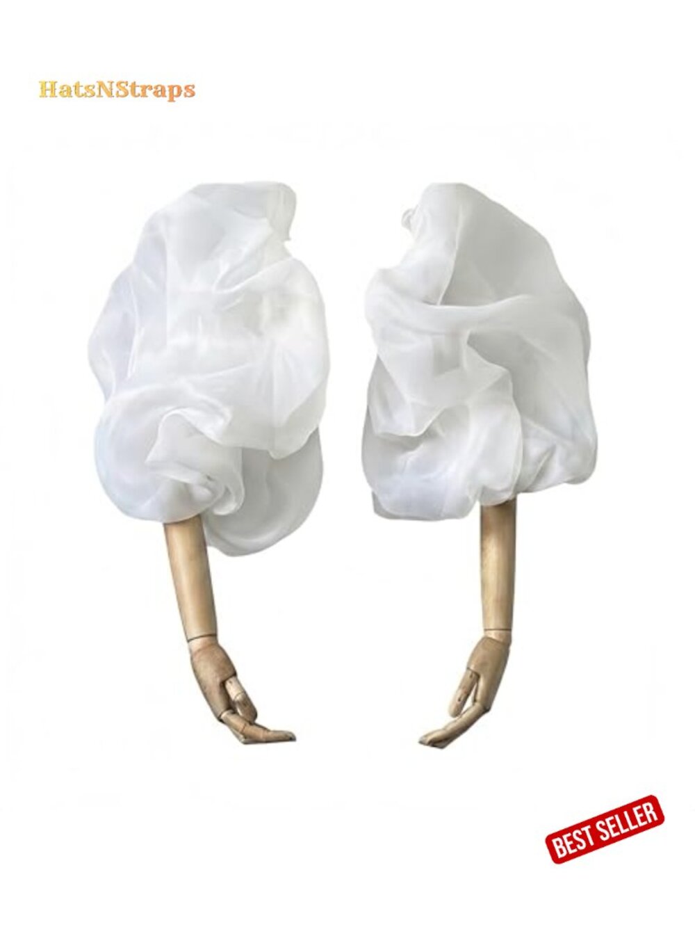 Detachable Tulle Lantern Sleeves for Wedding Dress Bridal Arm Covers